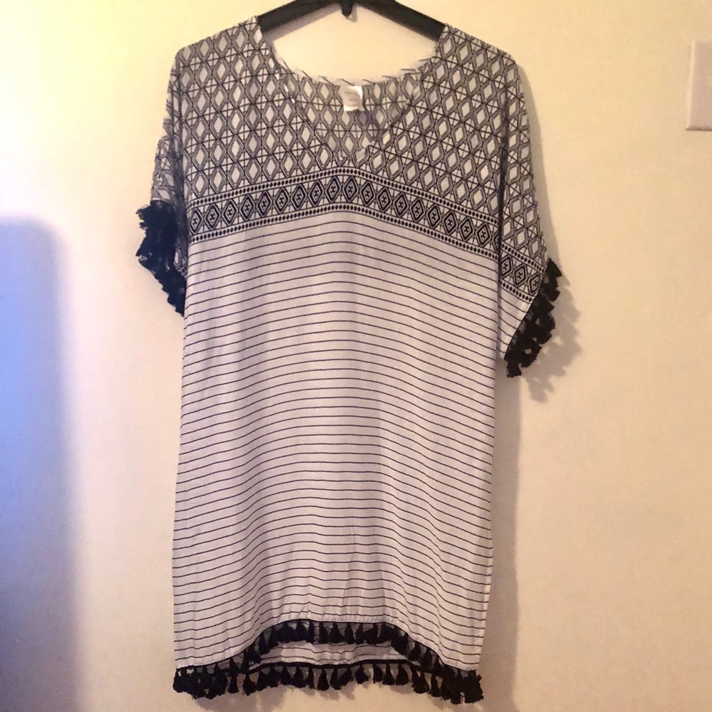 New Black & White Bathing Suit Cover Up